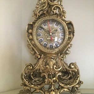 NW BRASS TABLE CLOCK IMPORTED